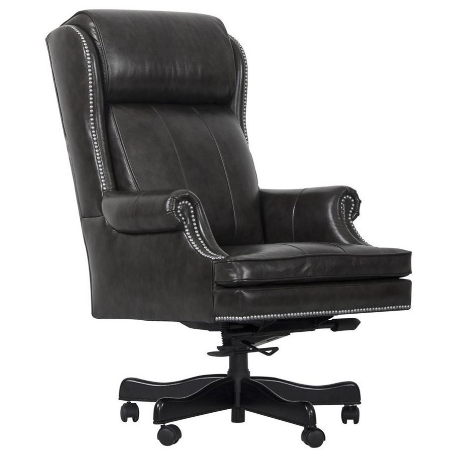PH Desk Chairs DC105PGR Executive Chair with Nailhead Trim Del Sol